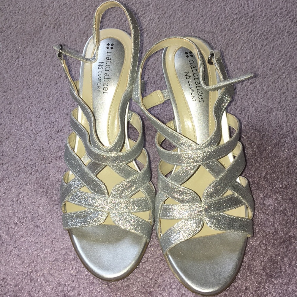 Sparkly strappy heels